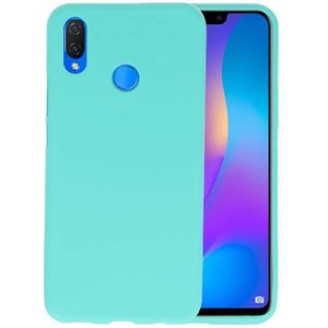 BAOHU Hoesje Geschikt voor de Huawei P Smart Plus - Backcover Color Telefoonhoesje - Turquoise
