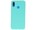 BAOHU Hoesje Geschikt voor de Huawei P Smart Plus - Backcover Color Telefoonhoesje - Turquoise