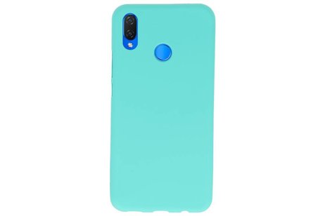 BAOHU Hoesje Geschikt voor de Huawei P Smart Plus - Backcover Color Telefoonhoesje - Turquoise