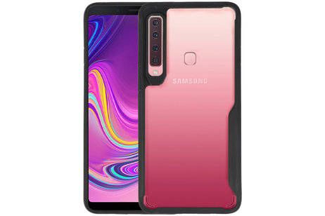 BAOHU Zwart Focus Transparant Hard Cases - Hoesje Geschikt voor Samsung Galaxy A9 2018