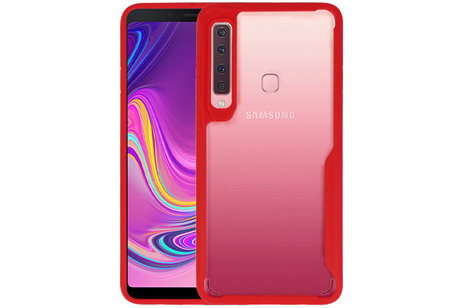BAOHU Rood Focus Transparant Hard Cases - Hoesje Geschikt voor Samsung Galaxy A9 2018