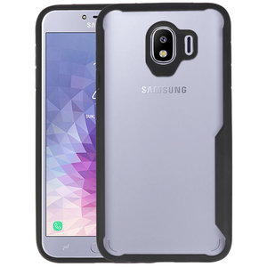 BAOHU Zwart Focus Transparant Hard Cases - Hoesje Geschikt voor Samsung Galaxy J4