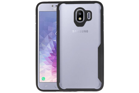 BAOHU Zwart Focus Transparant Hard Cases - Hoesje Geschikt voor Samsung Galaxy J4