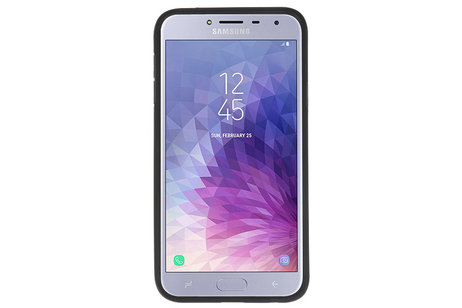 BAOHU Zwart Focus Transparant Hard Cases - Hoesje Geschikt voor Samsung Galaxy J4