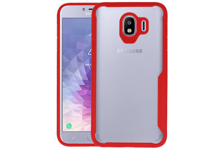 BAOHU Rood Focus Transparant Hard Cases - Hoesje Geschikt voor Samsung Galaxy J4