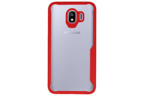 BAOHU Rood Focus Transparant Hard Cases - Hoesje Geschikt voor Samsung Galaxy J4