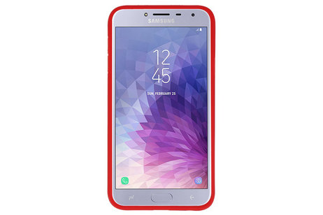 BAOHU Rood Focus Transparant Hard Cases - Hoesje Geschikt voor Samsung Galaxy J4