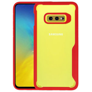 BAOHU Rood Focus Transparant Hard Cases - Hoesje Geschikt voor Samsung Galaxy S10e
