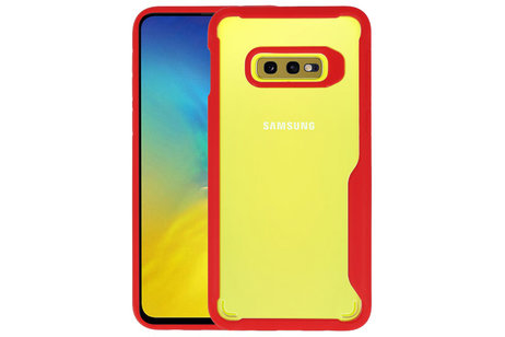 BAOHU Rood Focus Transparant Hard Cases - Hoesje Geschikt voor Samsung Galaxy S10e