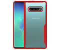 BAOHU Rood Focus Transparant Hard Cases - Hoesje Geschikt voor Samsung Galaxy S10 Plus