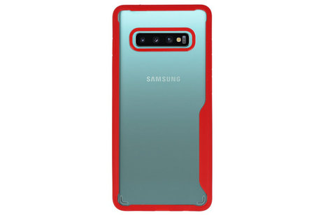 BAOHU Rood Focus Transparant Hard Cases - Hoesje Geschikt voor Samsung Galaxy S10 Plus