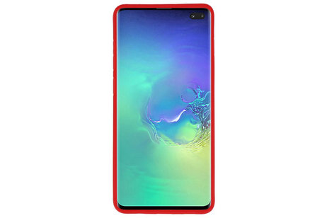 BAOHU Rood Focus Transparant Hard Cases - Hoesje Geschikt voor Samsung Galaxy S10 Plus