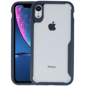 Navy Focus Transparant Hard Cases voor iPhone XR