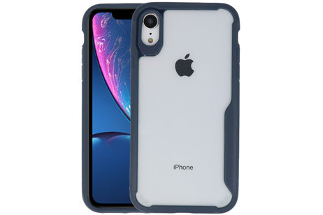 Navy Focus Transparant Hard Cases voor iPhone XR