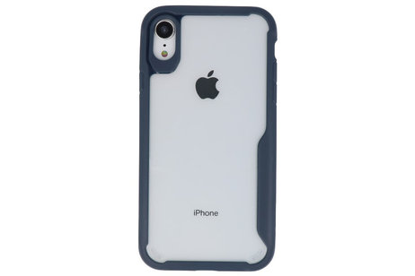 Navy Focus Transparant Hard Cases voor iPhone XR