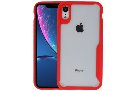 Rood Focus Transparant Hard Cases voor iPhone XR