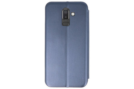 Slim Folio Case - Book Case Telefoonhoesje - Folio Flip Hoesje - Geschikt voor Samsung Galaxy J8 2018 - Navy