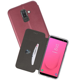 Slim Folio Case Samsung Galaxy J8 2018 Bordeaux Rood