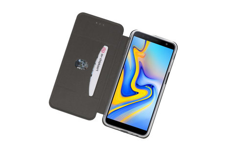 Slim Folio Case - Book Case Telefoonhoesje - Folio Flip Hoesje - Geschikt voor Samsung Galaxy J6 Plus - Zwart