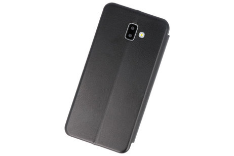 Slim Folio Case - Book Case Telefoonhoesje - Folio Flip Hoesje - Geschikt voor Samsung Galaxy J6 Plus - Zwart