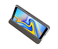 Slim Folio Case - Book Case Telefoonhoesje - Folio Flip Hoesje - Geschikt voor Samsung Galaxy J6 Plus - Grijs