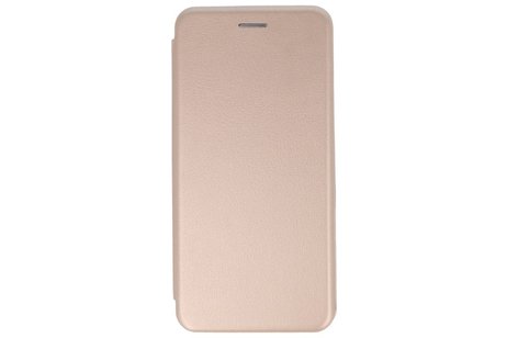 Slim Folio Case - Book Case Telefoonhoesje - Folio Flip Hoesje - Geschikt voor Samsung Galaxy J4 Plus - Goud