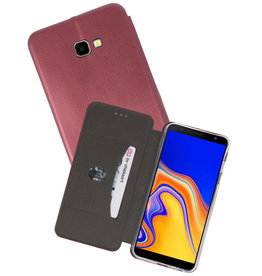 Slim Folio Case Samsung Galaxy J4 Plus Bordeaux Rood