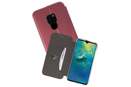 Slim Folio Case - Book Case Telefoonhoesje - Folio Flip Hoesje - Geschikt voor Huawei Mate 20 - Bordeaux Rood