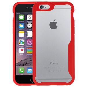 Rood Focus Transparant Hard Cases voor iPhone 6