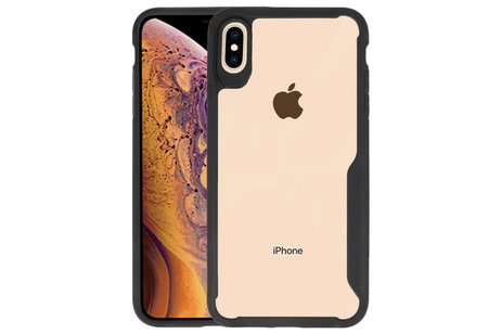 BAOHU Zwart Focus Transparant Hard Cases - Hoesje Geschikt voor iPhone XS Max