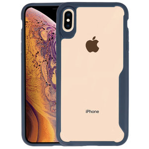 BAOHU Navy Focus Transparant Hard Cases - Hoesje Geschikt voor iPhone XS Maxy