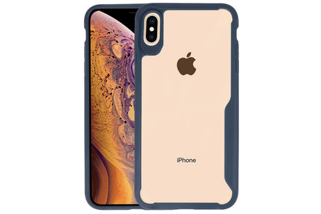 BAOHU Navy Focus Transparant Hard Cases - Hoesje Geschikt voor iPhone XS Maxy