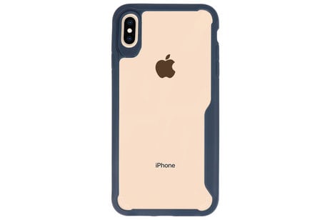 BAOHU Navy Focus Transparant Hard Cases - Hoesje Geschikt voor iPhone XS Maxy