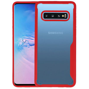 BAOHU Rood Focus Transparant Hard Cases - Hoesje Geschikt voor Samsung Galaxy S10