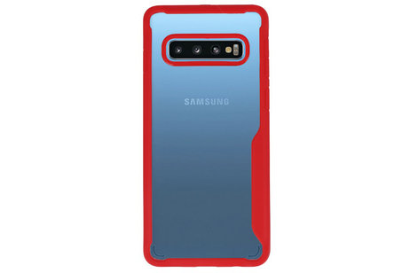 BAOHU Rood Focus Transparant Hard Cases - Hoesje Geschikt voor Samsung Galaxy S10