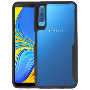 Zwart Focus Transparant Hard Cases voor Samsung Galaxy A7 2018