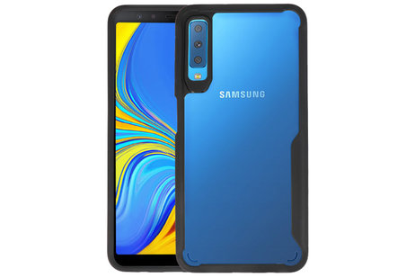 Zwart Focus Transparant Hard Cases voor Samsung Galaxy A7 2018