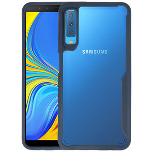 BAOHU Navy Focus Transparant Hard Cases - Hoesje Geschikt voor Samsung Galaxy A7 2018