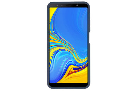 BAOHU Navy Focus Transparant Hard Cases - Hoesje Geschikt voor Samsung Galaxy A7 2018