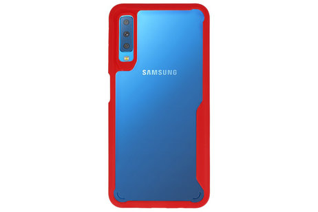 BAOHU Rood Focus Transparant Hard Cases - Hoesje Geschikt voor Samsung Galaxy A7 2018
