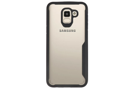 BAOHU Zwart Focus Transparant Hard Cases - Hoesje Geschikt voor Samsung Galaxy J6