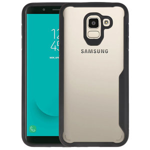BAOHU Zwart Focus Transparant Hard Cases - Hoesje Geschikt voor Samsung Galaxy J6