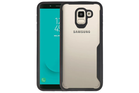 BAOHU Zwart Focus Transparant Hard Cases - Hoesje Geschikt voor Samsung Galaxy J6