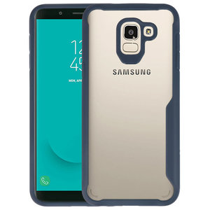 BAOHU Navy Focus Transparant Hard Cases - Hoesje Geschikt voor Samsung Galaxy J6
