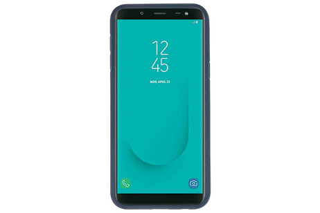 BAOHU Navy Focus Transparant Hard Cases - Hoesje Geschikt voor Samsung Galaxy J6