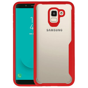 BAOHU Rood Focus Transparant Hard Cases - Hoesje Geschikt voor Samsung Galaxy J6