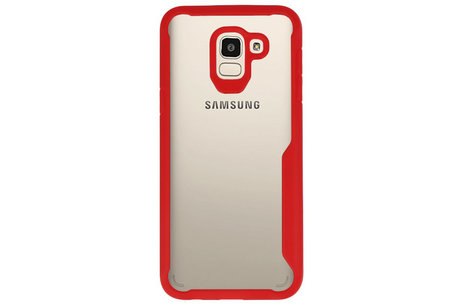 BAOHU Rood Focus Transparant Hard Cases - Hoesje Geschikt voor Samsung Galaxy J6