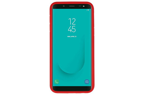 BAOHU Rood Focus Transparant Hard Cases - Hoesje Geschikt voor Samsung Galaxy J6