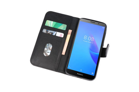 BAOHU Hoesje Geschikt voor de Huawei Y5 Lite 2018 - Kaarthouder Book Case Telefoonhoesje - Zwart