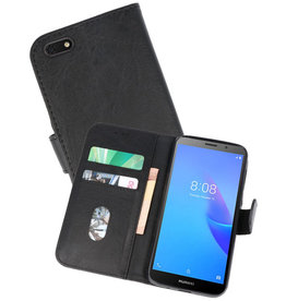 BAOHU Huawei Y5 Lite 2018 Hoesje Kaarthouder Book Case Telefoonhoesje Zwart